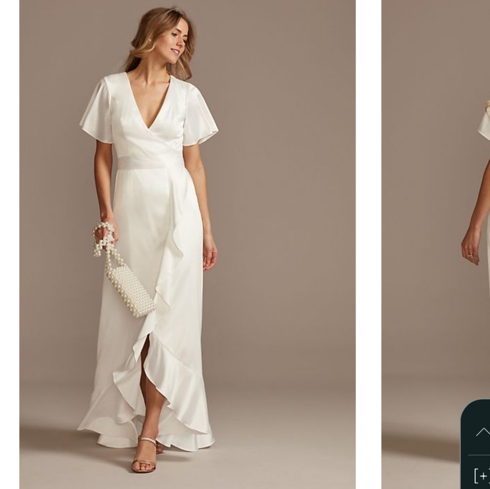 David's Bridal White Wedding Dress